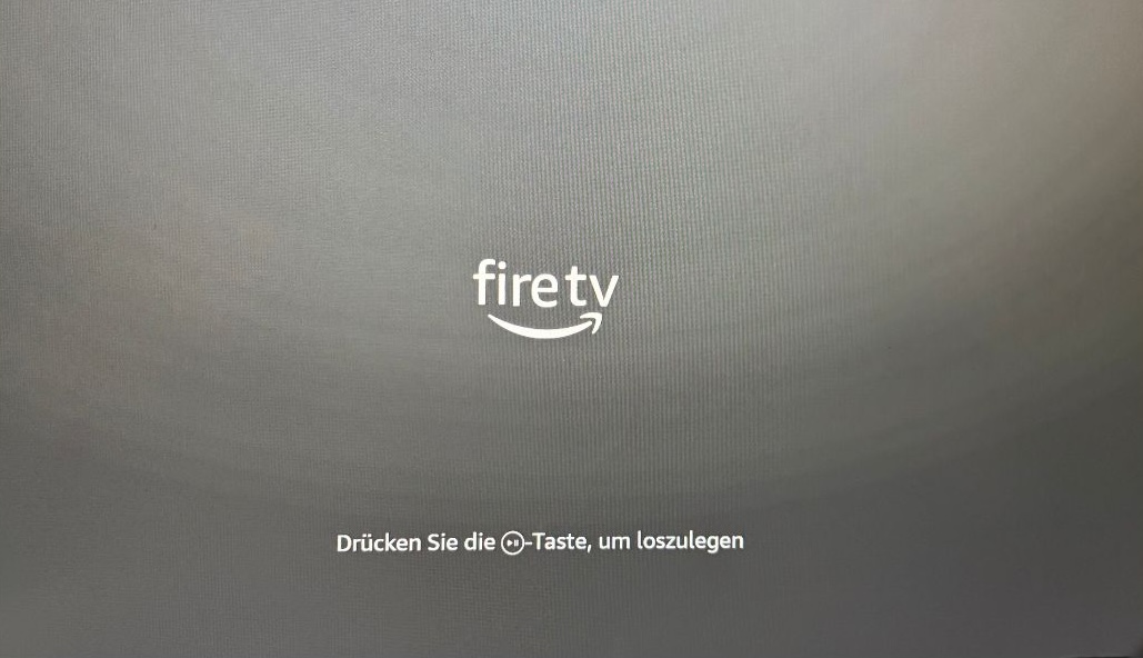 fire tv stickのセットアップ開始画面